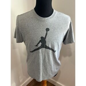 Jordan T Shirt Mens Gray Short Sleeve Jumpman Graphic Tee Casual Active